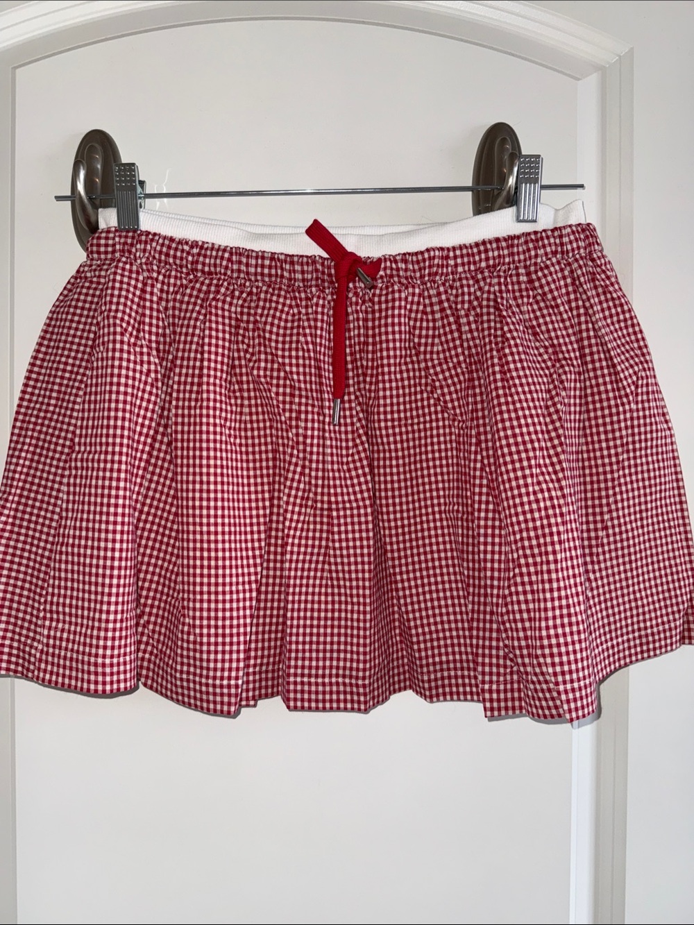 HYFVE Red Gingham Circle Skirt with Drawstring
